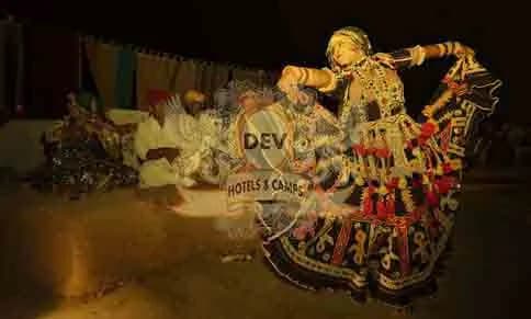 Fire dance performance