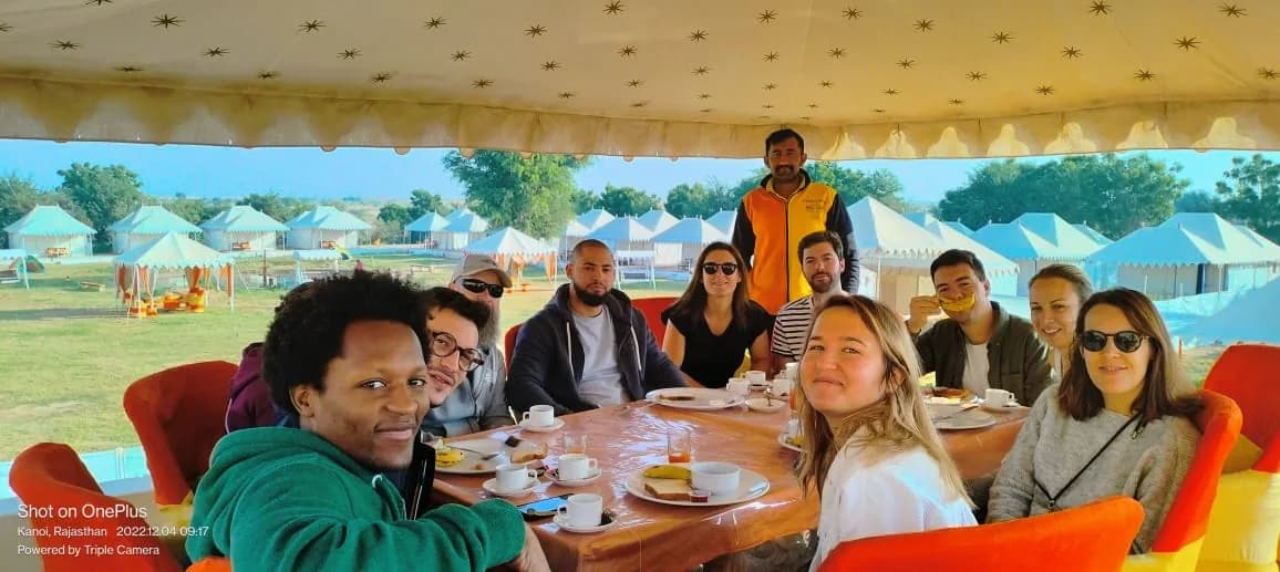 Guests enjoying a meal