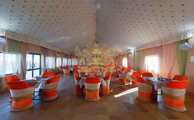 The restaurant dining hall