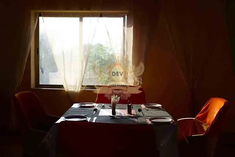 Restaurant table by the window
