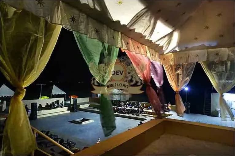 Draped stage pavilion