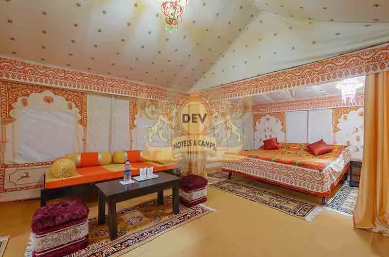 Superior tent with sofa and bed