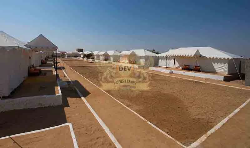 Row of tents by day